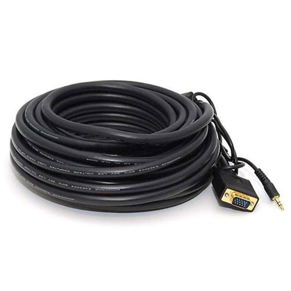 Cmple CMPLE 305-N SVGA Super VGA HD15 M-M cable with 3.5mm Stereo Audio- Gold Plated -25FT 305-N - main